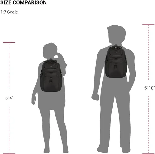 Vista 6 de SwissGear Endure ScanSmart – Mochila para portátil con tecnología TSA aprobada – Compatible con la mayoría de laptops de 17" – Múltiples bolsillos