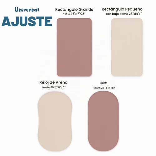 Vista 2 de GRSSDER Sábanas de Moisés Ajustables Elásticas Ultra Suaves, Paquete de 2, Ajuste Universal para Moisés, Cuna de Bebé, Canasta Moisés, Colchón Oval
