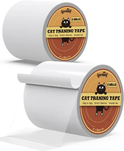 Vista 10 de Cat Scratch Tape 2 rollos – Cinta protectora transparente de doble cara para muebles – 2.5 pulgadas 15 yardas