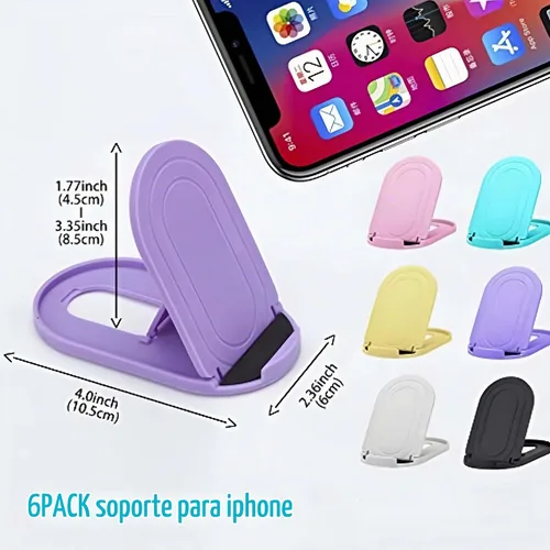 Vista 4 de Prettyia Soporte plegable portátil para teléfono