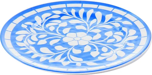 Vista 4 de Elama ELM N Elly Collection - Juego de vajilla de melamina, 12 piezas, azul, (ELM-ELLY-N)