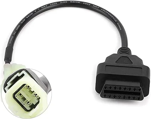 Vista 7 de Motocicletas OBD2 a 4 Pin Adaptador de diagnóstico Cable de detección de fallas de motocicleta Piezas para Honda Moto