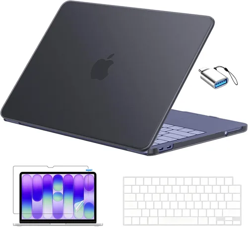 Vista 18 de EooCoo Funda para MacBook Neo de 13 pulgadas modelo A3404 2026 con chip A18 Rubor de cristal