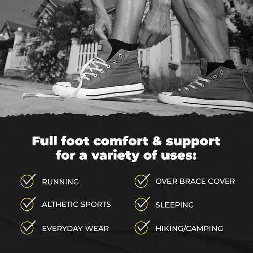 Vista 5 de CopperJoint - Calcetines de compresión de cobre para hombres y mujeres, calcetines de compresión de tobillo que absorben la humedad