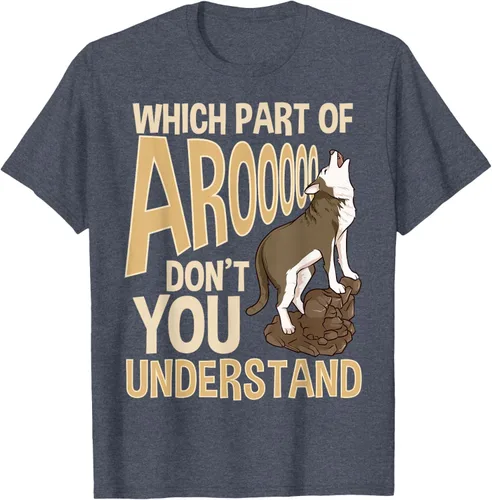 Vista 74 de What Part Of Aroooo Don't You Understand Husky - Camiseta para perro, Negro, S