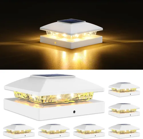 Vista 11 de VOLISUN Luces solares 4x4, paquete de 12 luces negras impermeables para Negro