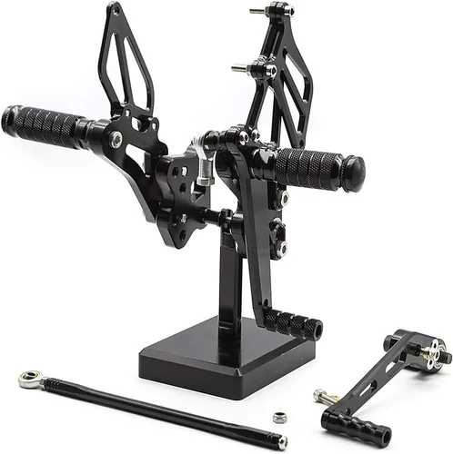 Vista 3 de FXCNC Juego de estriberas ajustables CNC para motocicleta, reposapiés trasero compatible con GSX-R GSXR 600 750 GSXR600 GSXR750 GSX-R600 GSX-R750