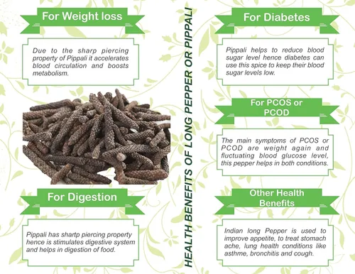 Vista 4 de AYURVEDASHREE Pimienta larga india entera prémium (Pippali) 3.53 oz - Auténtico pipli, thippili y pimienta negra larga
