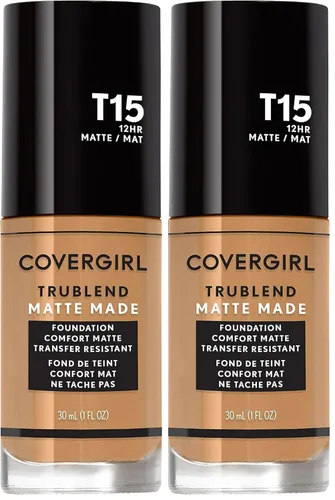 Vista 47 de Covergirl Trublend Base líquida mate D10 Golden Caramel, 1.014 onzas líquidas