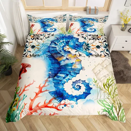 Vista 24 de Juego de ropa de cama de piel de vaca para niños y niñas, funda de edredón con estampado de estrellas de piel de vaca occidental, funda de edredón