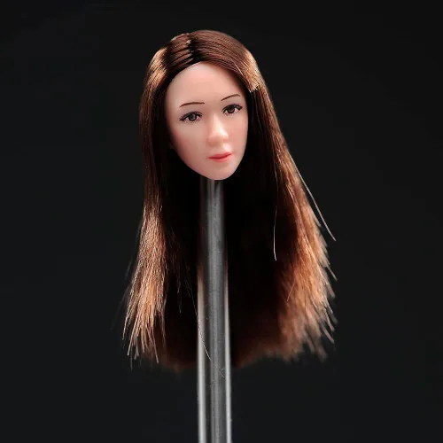 Vista 9 de Esculpe de cabeza femenina a escala 1/12, Europen Beauty Planted Hair Head Tallado para 6 pulgadas Phicen TBLeague figura de acción cuerpo