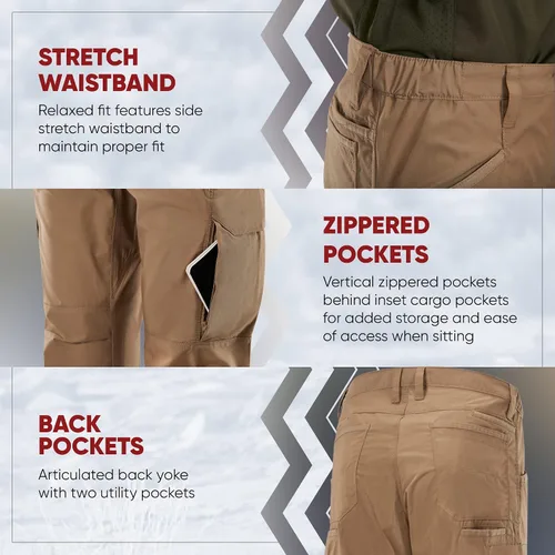 Vista 3 de Vertx Pantalones tácticos Fusion Lt Stretch para hombre para CCW, senderismo