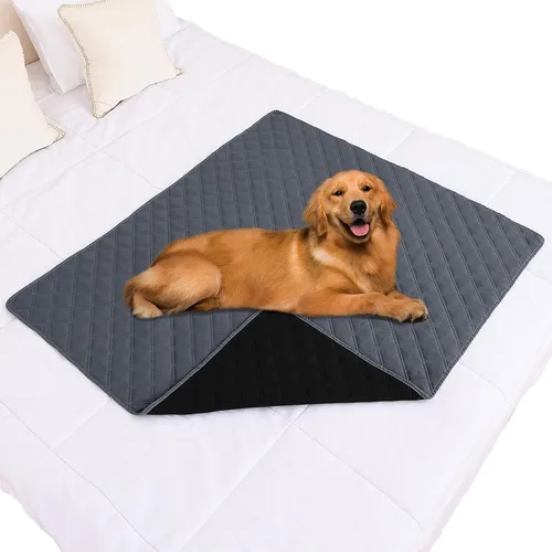 Vista 152 de Smiry Funda Impermeable para Cama de Perro Manta para Mascotas, Manta Suave y Lavable para Perros para Muebles Cama Sofá Sofá Reversible, a Cuadros