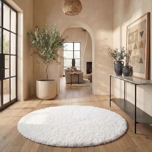 Vista 48 de SAFAVIEH Colección August Shag - Alfombra de área de 6 x 9 pies, color lila, diseño sólido, no desprende pelusa y de fácil cuidado, grosor de 1.2