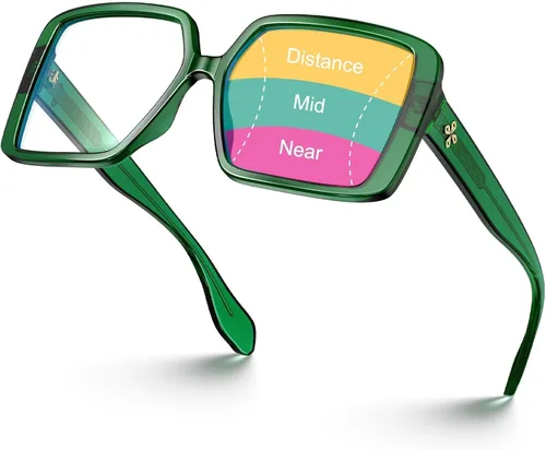 Vista 10 de VISOONE - Lentes de lectura progresivas multifocales de gran tamaño con bloqueo de luz azul y antiniebla, elegantes, para mujeres, Harvard