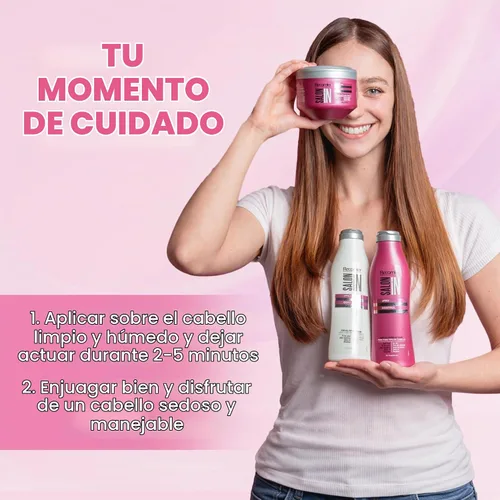 Vista 4 de Salon In de Recamier Máscara de tratamiento profundo Liss Control Cuidado del cabello con control de encrespamiento 10.58 oz / 300 g