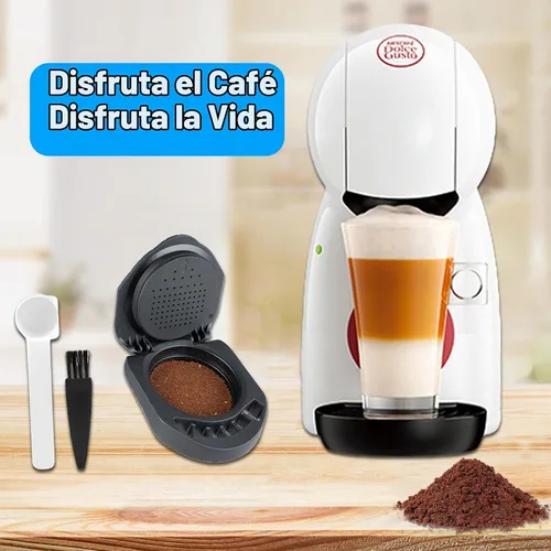 Vista 2 de Adaptador de cápsula reutilizable para Dolce Gusto, adaptador de cápsula de café recargable, convertidor de cápsulas de café, soporte de relleno