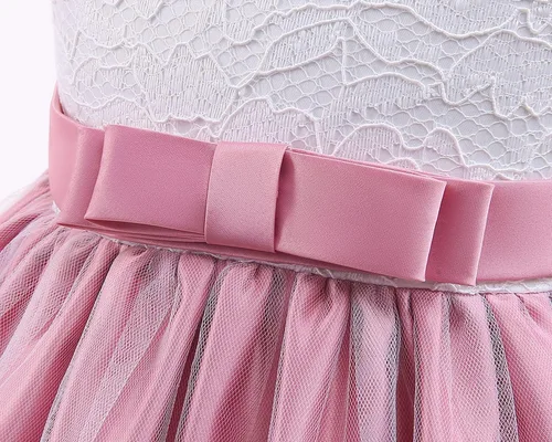 Vista 5 de TTYAOVO Vestido de fiesta de princesa de flores para niñas de 1 a 5 años