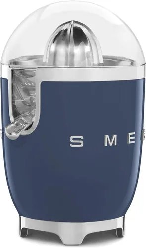 Vista 3 de SMEG Exprimidor de cítricos de estilo retro de los años 50 con boquilla sin goteo, activación automática y colado eficiente, azul marino