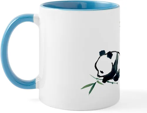 Vista 43 de CafePress Turtle And Panda - Taza de café de cerámica de 11 oz (11.0 fl oz)