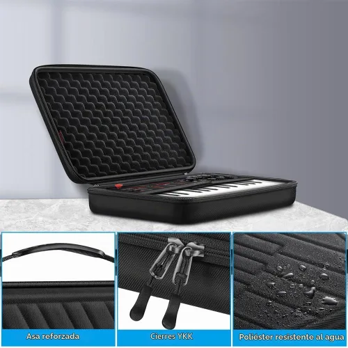Vista 3 de FINPAC Estuche de transporte semiduro para AKAI Professional MPK Mini MKII