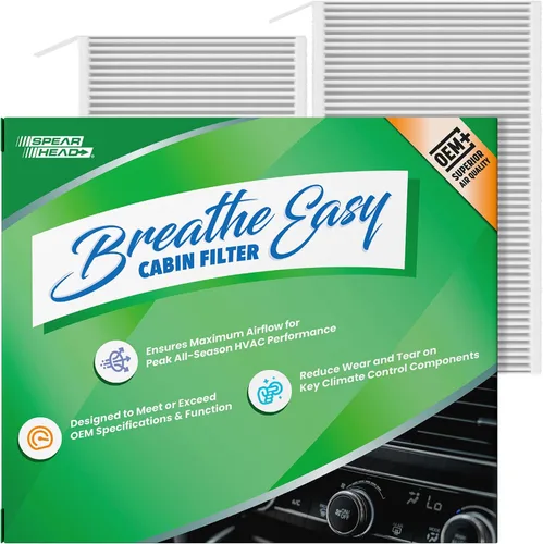 Vista 51 de Spearhead OEM+ Filtro de aire de cabina Particulate Breathe Easy Compatible con 2015-17 Chrysler 200, 2014-18 Cherokee como OEM Proporciona