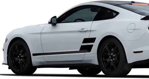 Vista 6 de Kit de calcomanías de calcomanías para Ford Mustang S550 GT350 GT500 2015-2022 (negro brillante)