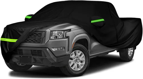 Vista 17 de Funda impermeable de repuesto para camioneta Nissan Frontier Crew Cab cama de 5 pies, 6 capas para todo tipo de clima, cubierta de camión con puerta