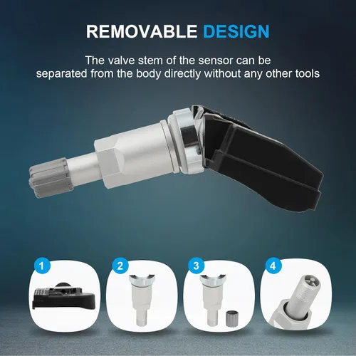 Vista 5 de FINDAUTO Equipo original TPMS Sensor 315MHz Sistema de monitoreo de presión de neumáticos Sensor compatible para Jaguar para Land Rover C2C41656