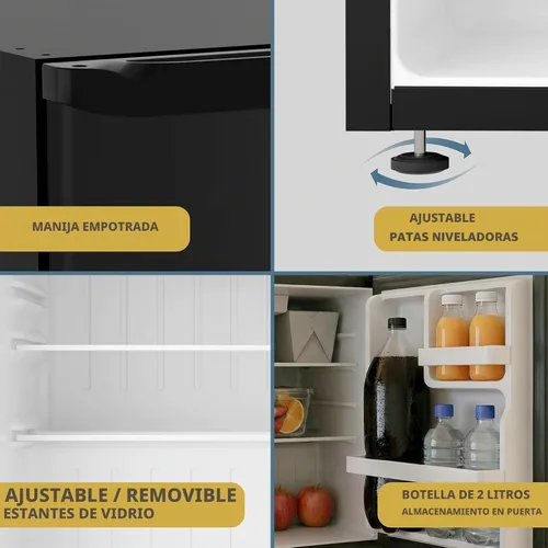 Vista 6 de West Bend Mini refrigerador compacto para oficina en casa o dormitorio, descongelación automática con puerta reversible, clasificación Energy Star
