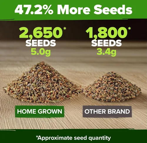 Vista 4 de HOME GROWN 6 semillas de hierbas para plantar más de 2,650 semillas de reliquia sin OMG Paquete variado extra grande de hierbas