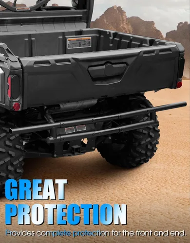 Vista 6 de A & UTV PRO Parachoques Trasero para Can-Am Defender HD5 HD8 HD7 HD9 HD10 Max 2016-2024, Parachoques Trasero de Servicio Pesado Defensa contra