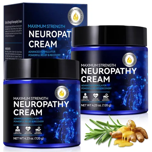 Vista 8 de Crema para aliviar los nervios e ingredientes naturales – Crema calmante para pies y manos para molestias nerviosas, hormigueo y sensación de ardor