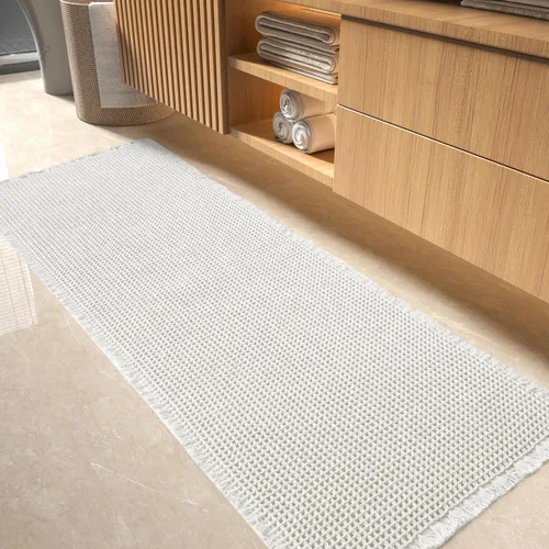 Vista 9 de Alfombra Tapete de Baño con Textura Waffle, Tapetes de Baño Súper Absorbentes Antideslizantes Ultra Suaves Lavables a Máquina, Alfombras de Baño