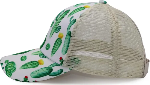 Vista 3 de Gorra de béisbol de cola de caballo para mujer ajustable vintage lavada gorra de mezclilla