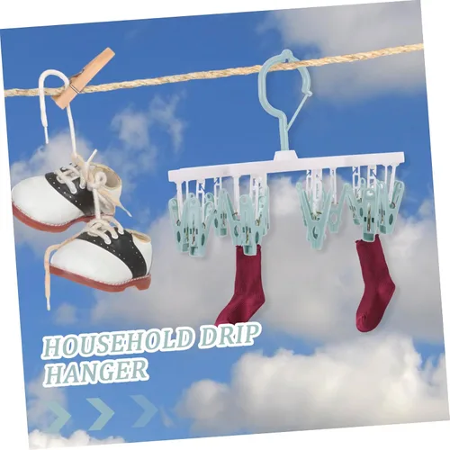 Vista 8 de Unomor 3 unids conveniente sujetadores percha portátil guantes estante resistente al viento secado 360° clips giratorios