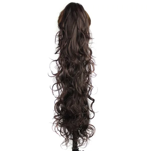 Vista 9 de KUKI - Extensión de cabello sintético largo y rizado de 31 pulgadas, con pinza y mandíbula, 1B