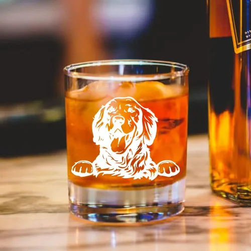 Vista 3 de AGMDESIGN Golden Retriever Whiskey Glass Gift Box, Birthday Christmas Gifts for Men Women Dog Dad Mom Pet Parents, Mother's Day Father's Day Gifts