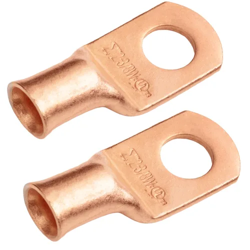 Vista 259 de SELTERM - 5 terminales de anillo resistentes para cable de batería, calibre 1/0 AWG, pernos de 1/2 pulgadas, terminales de calibre 0, ojales