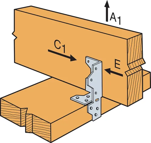 Vista 6 de Paquete de 10 soportes de ángulo de encuadre Simpson Strong-Tie A35