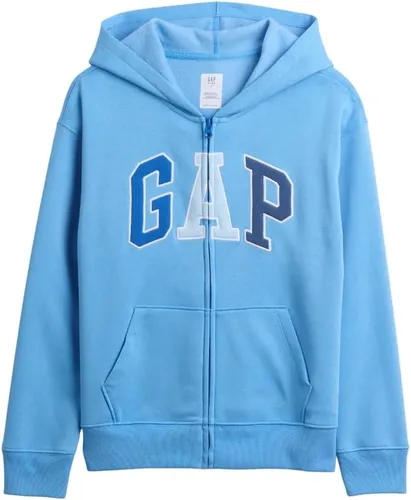 Vista 9 de GAP - Sudadera con capucha para niños con logotipo, cremallera completa