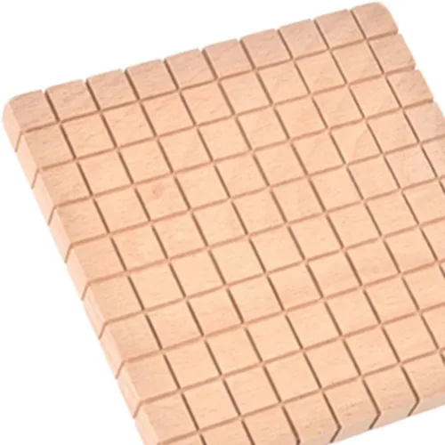 Vista 3 de Gazechimp Montessori DIY Base de madera de diez bloques de matemáticas manipulativas matemáticas tempranas aprendizaje matemático, paquete B