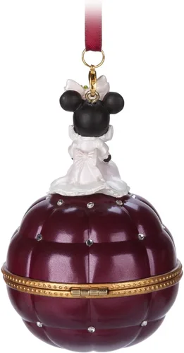 Vista 2 de Disney Adorno de caja de anillo de compromiso de Minnie Mouse