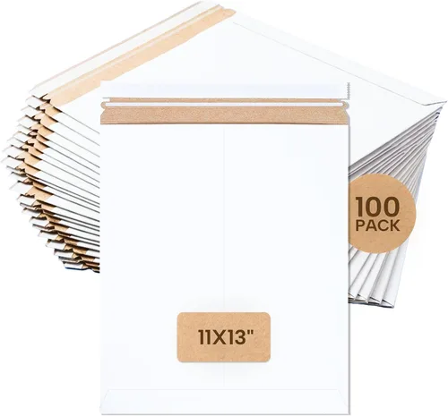 Vista 10 de BOX USA Sobres rígidos de 6 x 8 pulgadas (paquete de 100 unidades), sobres de cartón para fotos, tarjetas de intercambio, impresiones pequeñas, se
