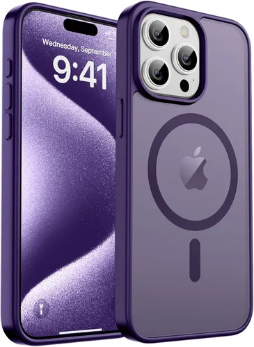 Vista 414 de zapica Funda magnética para iPhone Air, con protector de pantalla de vidrio templado, compatible con MagSafe, translúcida mate, a prueba de golpes