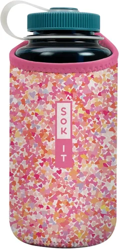 Vista 52 de Sok It BotlSok Funda para botella de agua con cubierta de neopreno aislante (Floral abstracto, se ajusta a CamelBak o Nalgene de 12 onzas)