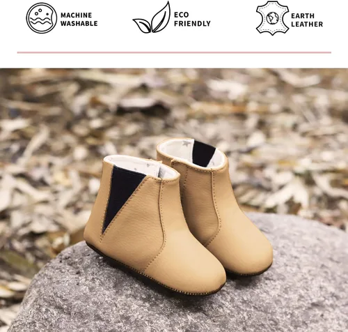 Vista 4 de JuJuBe Eco Steps - Chelsea Boots for Babies & Infants - Machine Washable Vegan Leather Baby Shoes