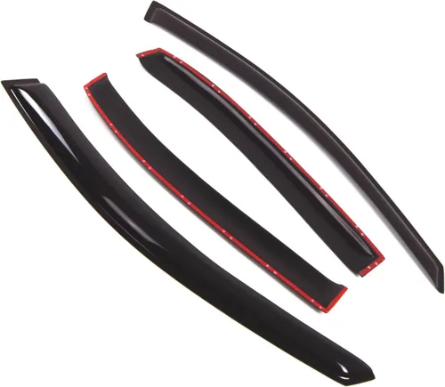 Vista 2 de Visor de ventana compatible con Hyundai Sonata 2006-2010, DGWV2-259, deflector de montaje exterior, protector de lluvia, humo oscuro, juego de 4