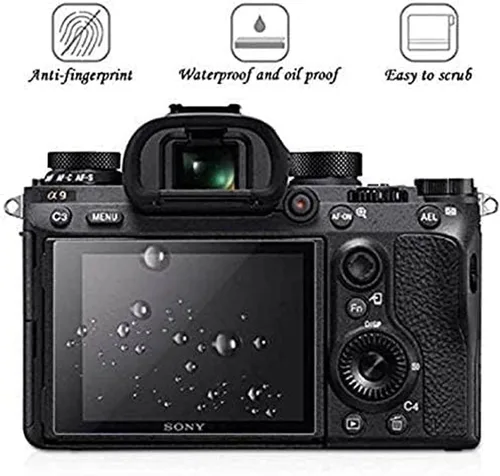 Vista 5 de PCTC Paquete de 3 protectores de pantalla para cámara digital Nikon D5300 D5500 D5600 Vidrio templado de 0.012 in, dureza 9H, antihuellas