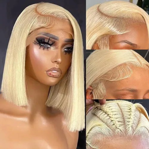 Vista 14 de Pelucas de cabello humano rizado marrón chocolate con encaje frontal, prearrancadas de 13 x 4 pulgadas, pelucas de encaje frontal HD de onda